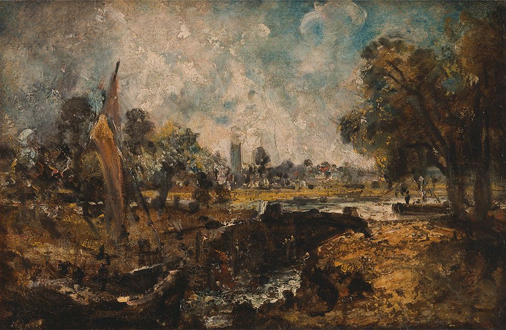 Dedham Lock 1820 art print by John Constable for $57.95 CAD