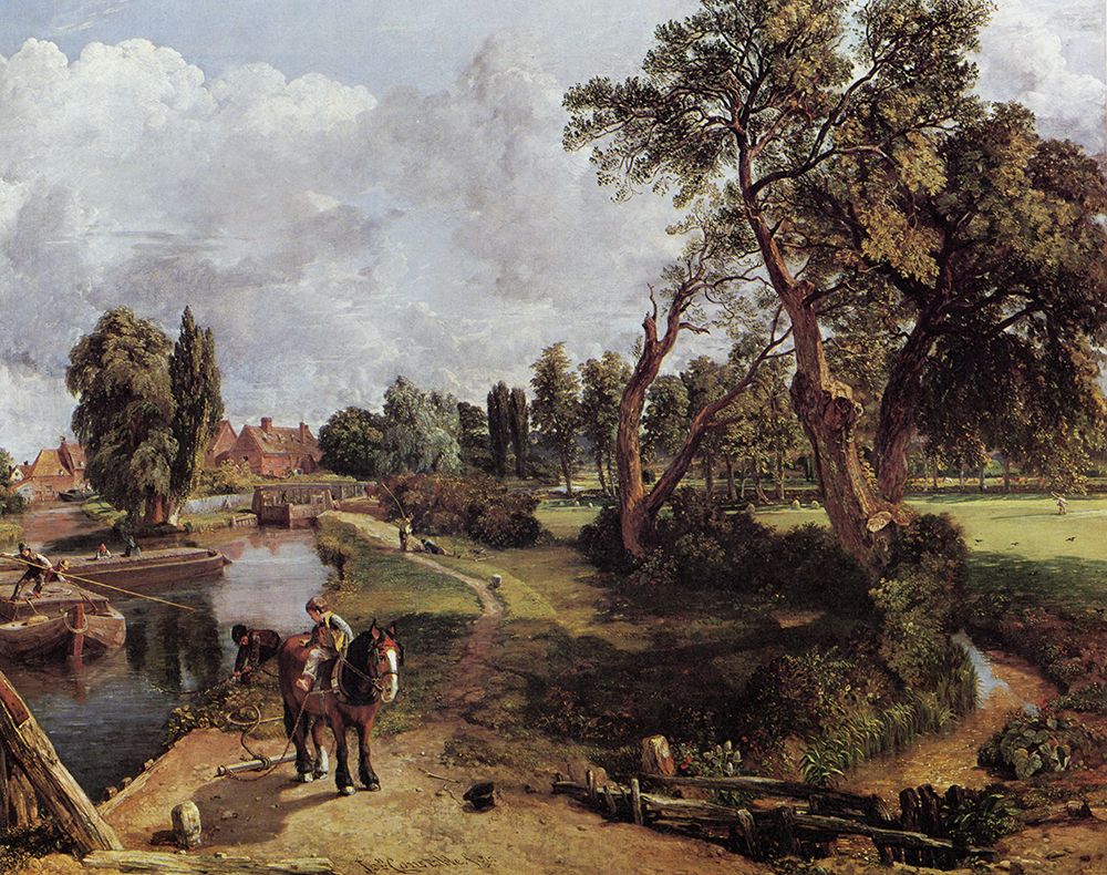 Flatford Mill, on the River Stour 1817 art print by John Constable for $57.95 CAD