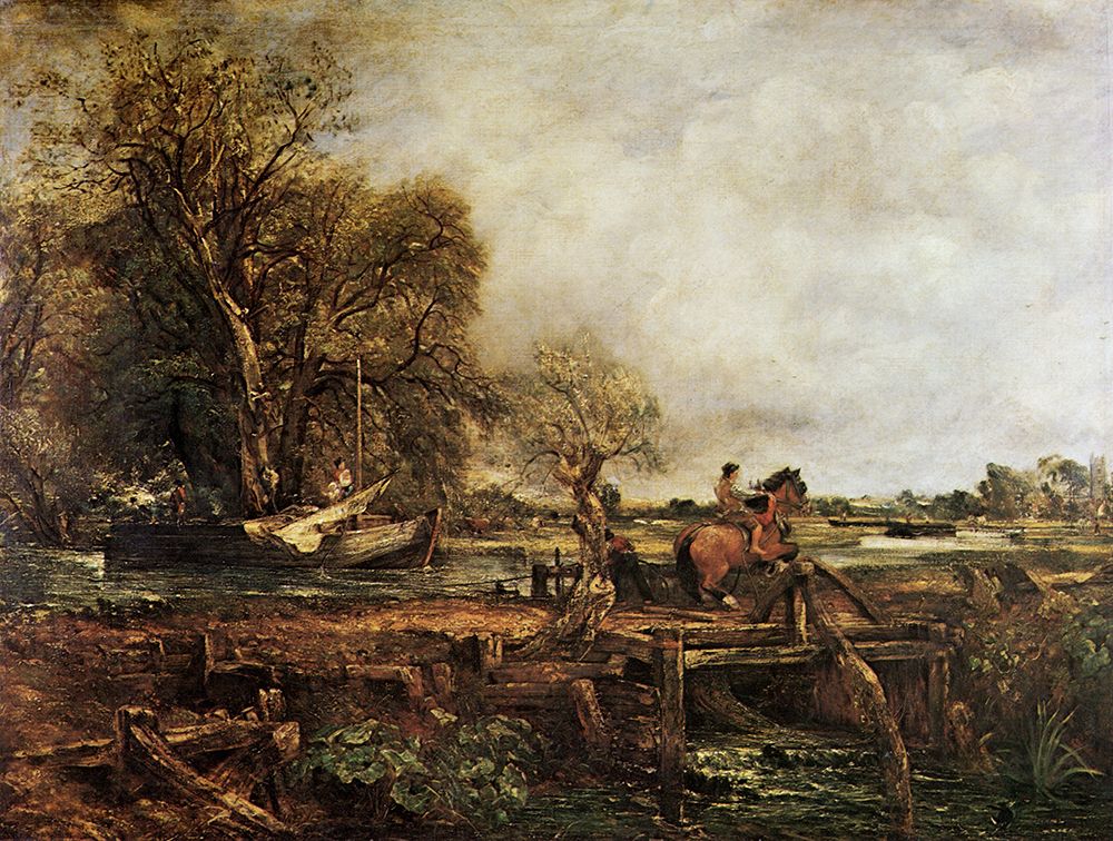 Leaping Horse, Dedham Lock 1825 art print by John Constable for $57.95 CAD