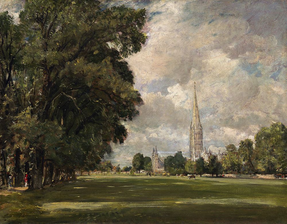 Salisbury Cathedral from Lower Marsh Close 1820 art print by John Constable for $57.95 CAD