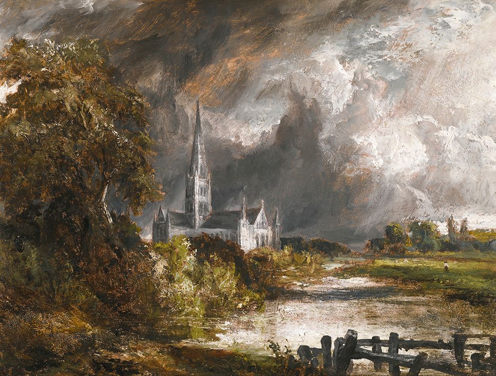 Salisbury Cathedral From The Meadows art print by John Constable for $57.95 CAD