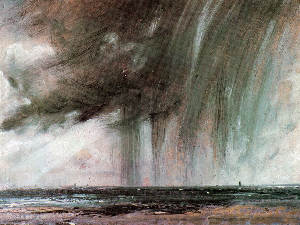 Seascape study with rain clouds ca1824 art print by John Constable for $57.95 CAD