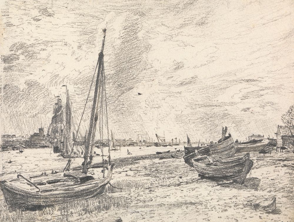 Shipping on the Thames ca 1818 art print by John Constable for $57.95 CAD