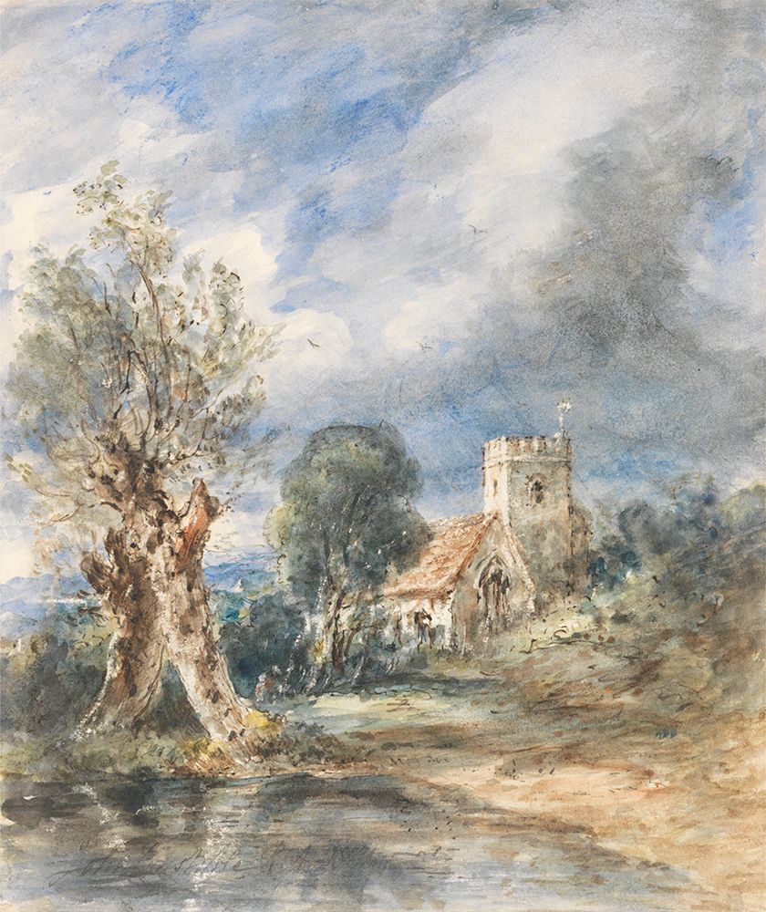 Stoke Poges Church 1834 art print by John Constable for $57.95 CAD