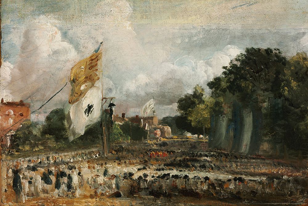 The Celebration-East Bergholt-Peace of 1814 Concluded in Paris between France and the Allied Powers art print by John Constable for $57.95 CAD