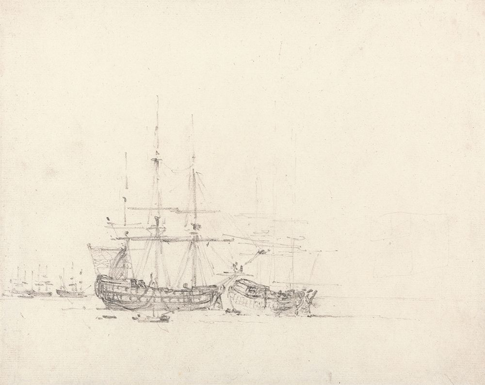 Two Ships at Anchor 1803 art print by John Constable for $57.95 CAD
