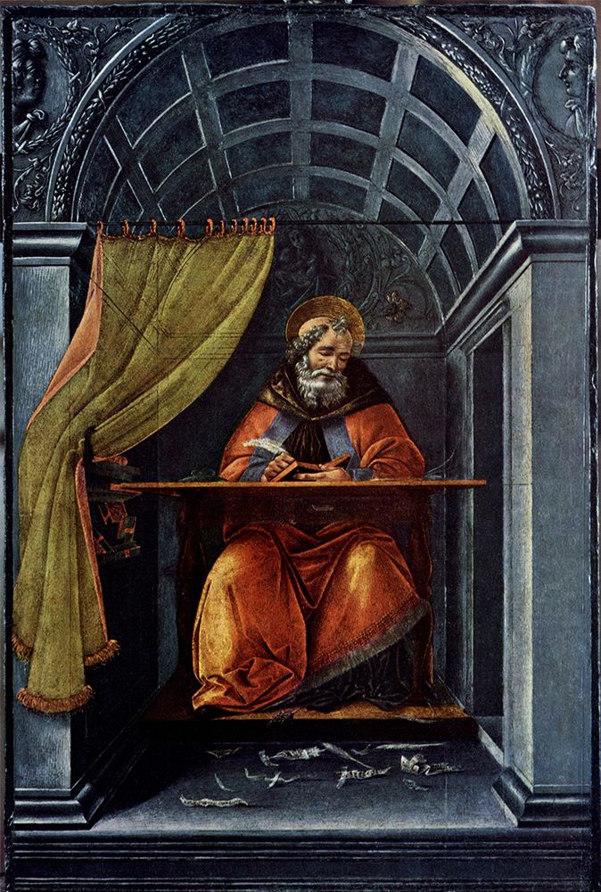 St Augustine in his Cell 1490 art print by Sandro Botticelli for $57.95 CAD
