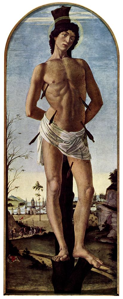 St Sebastian 1474 art print by Sandro Botticelli for $57.95 CAD