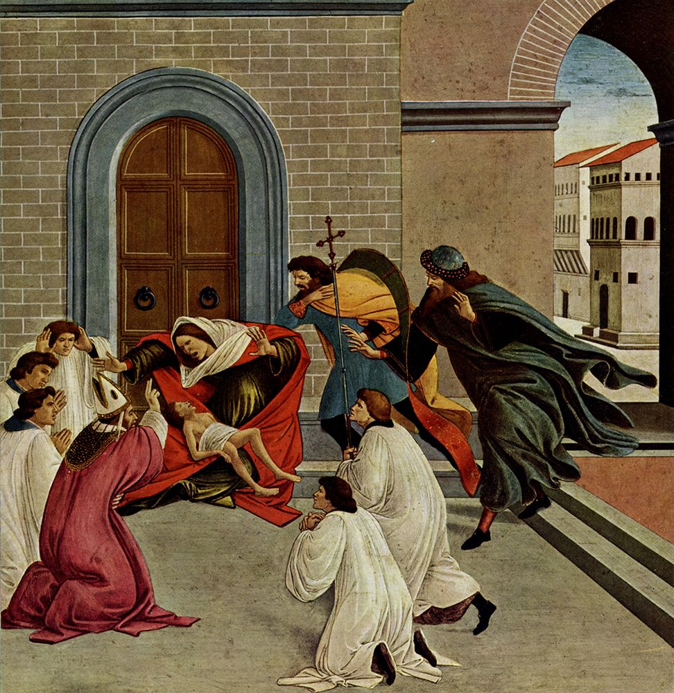 The Miracle of St. Zenobius detail 2 ca 1500 art print by Sandro Botticelli for $57.95 CAD