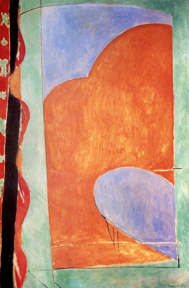 Composition, The Yellow Curtain 1915 art print by Henri Matisse for $57.95 CAD