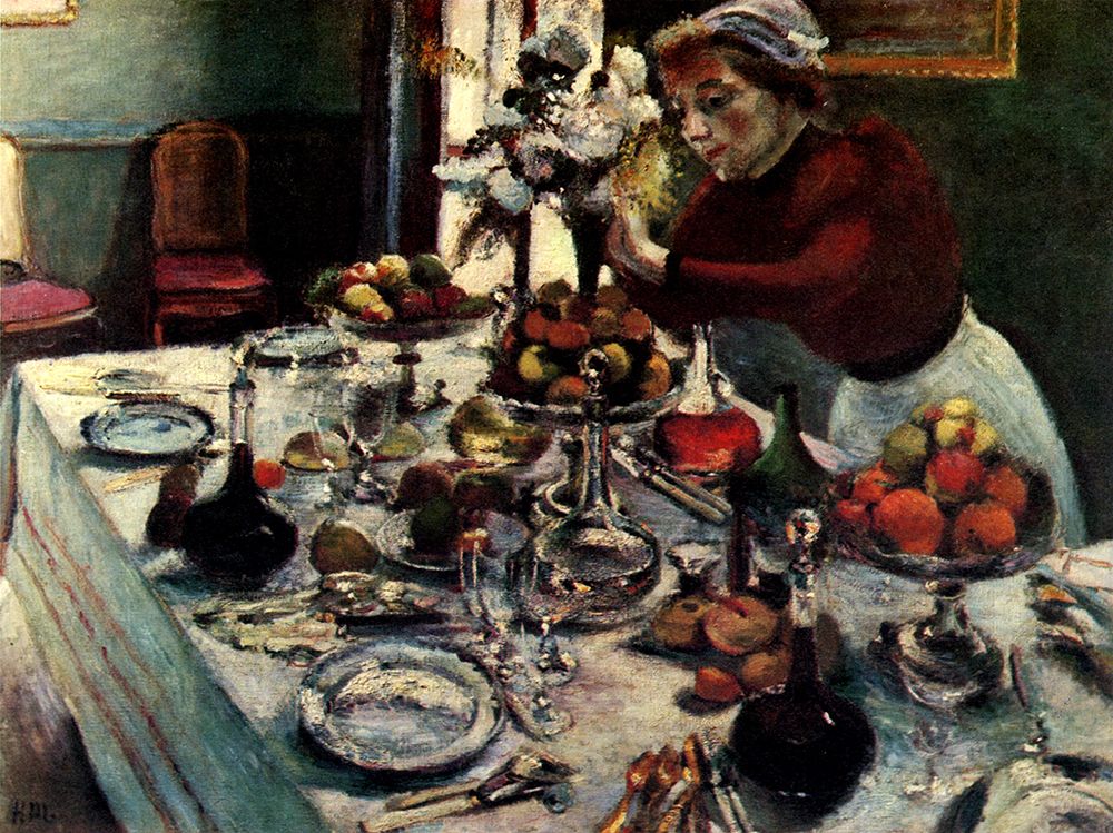 Dinner Table 1897 art print by Henri Matisse for $57.95 CAD