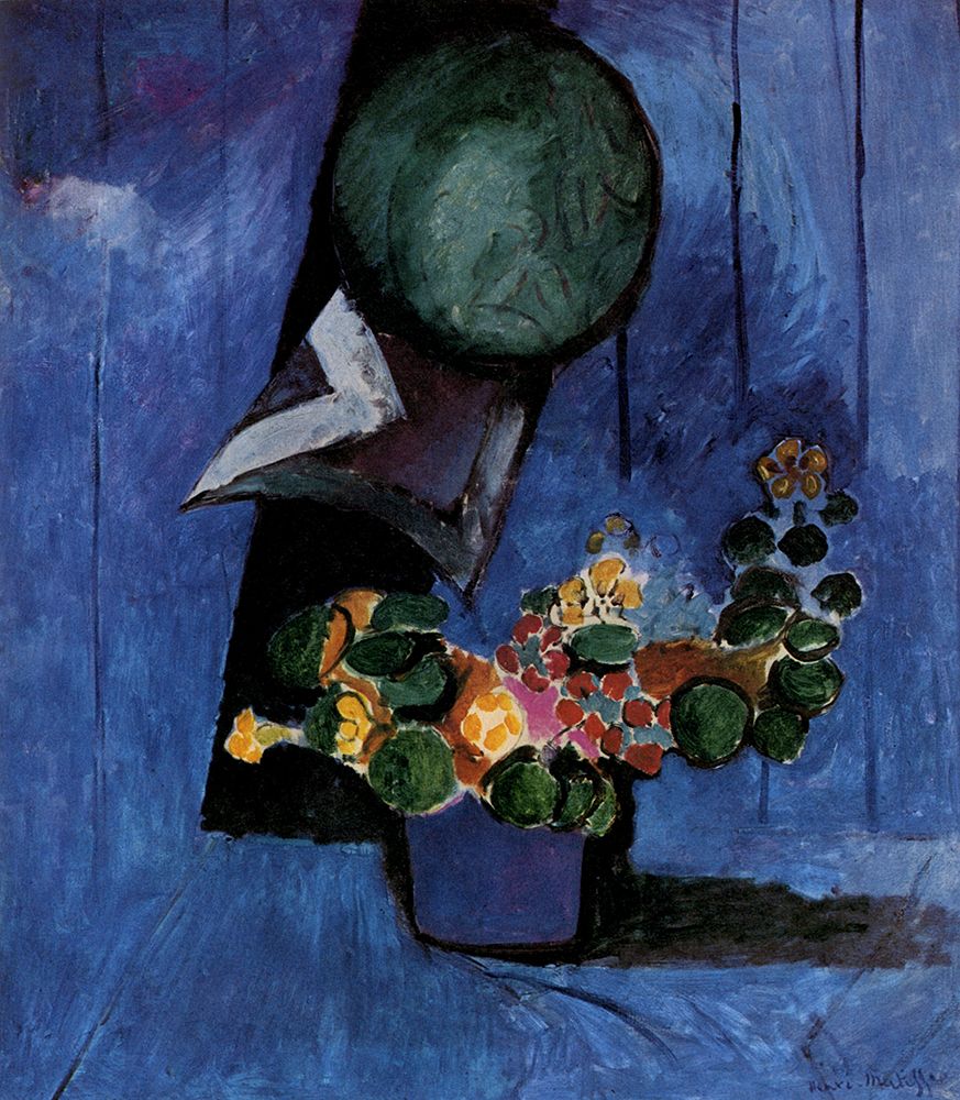 Flowers and Ceramic Plate 1911 art print by Henri Matisse for $57.95 CAD