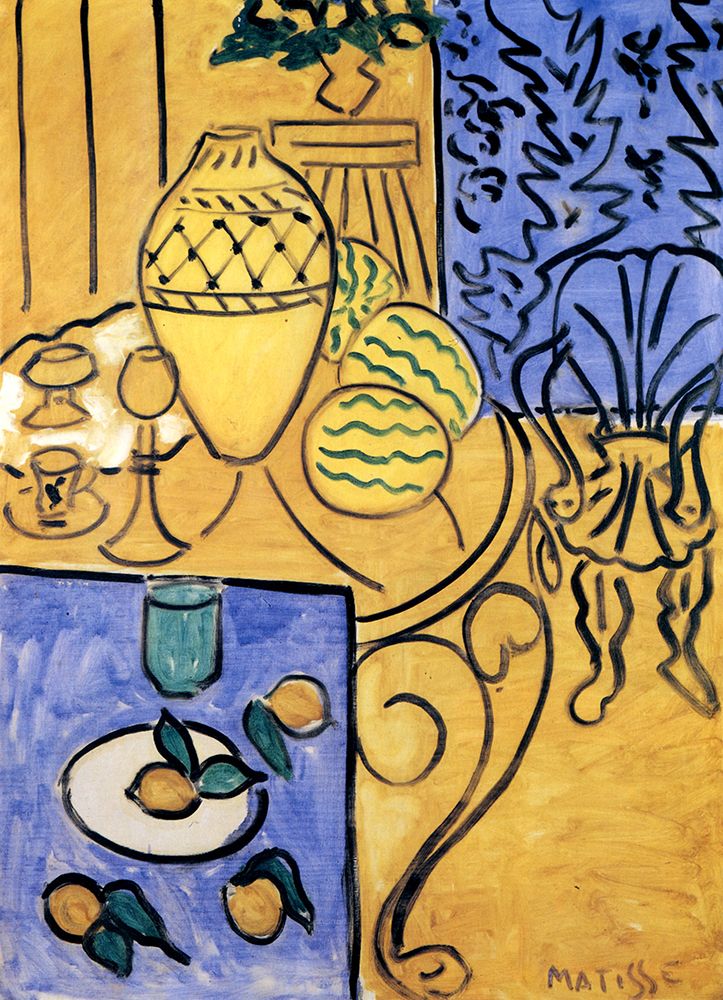 Interior, Yellow and Blue 1946 art print by Henri Matisse for $57.95 CAD