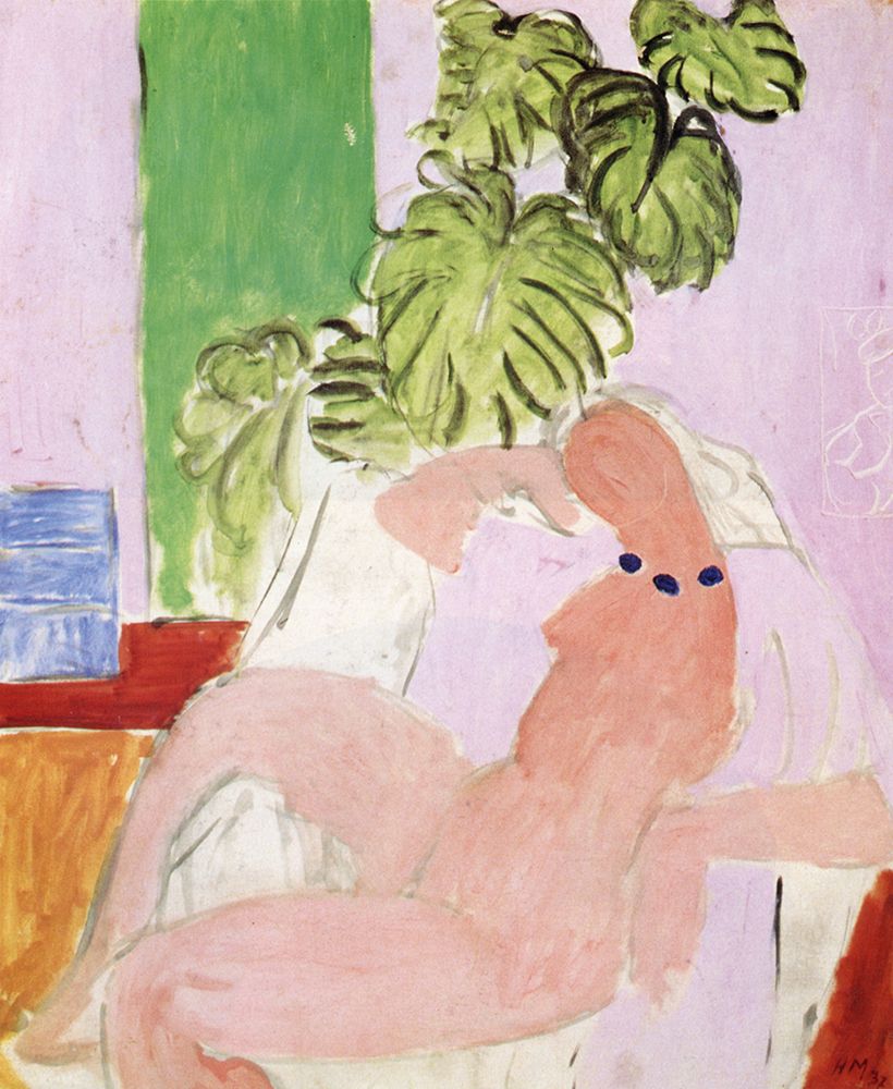 Nude in Chair, Green Plants 1937 art print by Henri Matisse for $57.95 CAD
