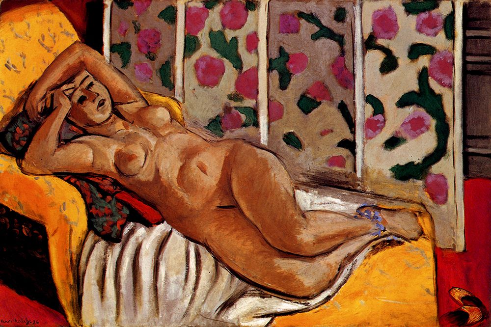 Yellow Odalisque 1926 art print by Henri Matisse for $57.95 CAD
