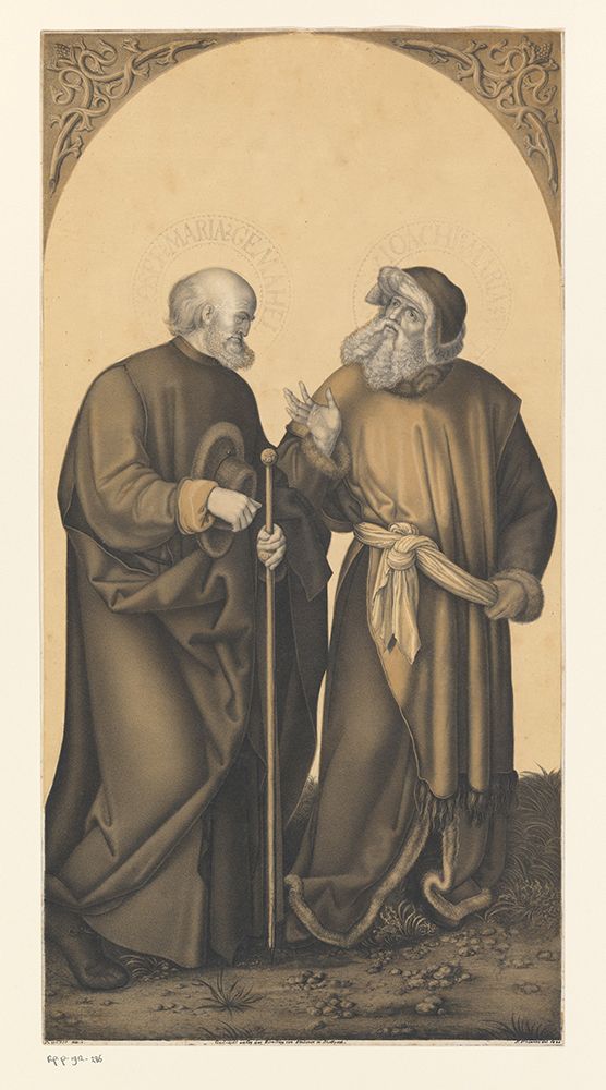 Durer, Albrecht art print by Albrecht Durer Heilige Jozef en Joachim 1824 by Johann Nepomuk Strixner for $57.95 CAD