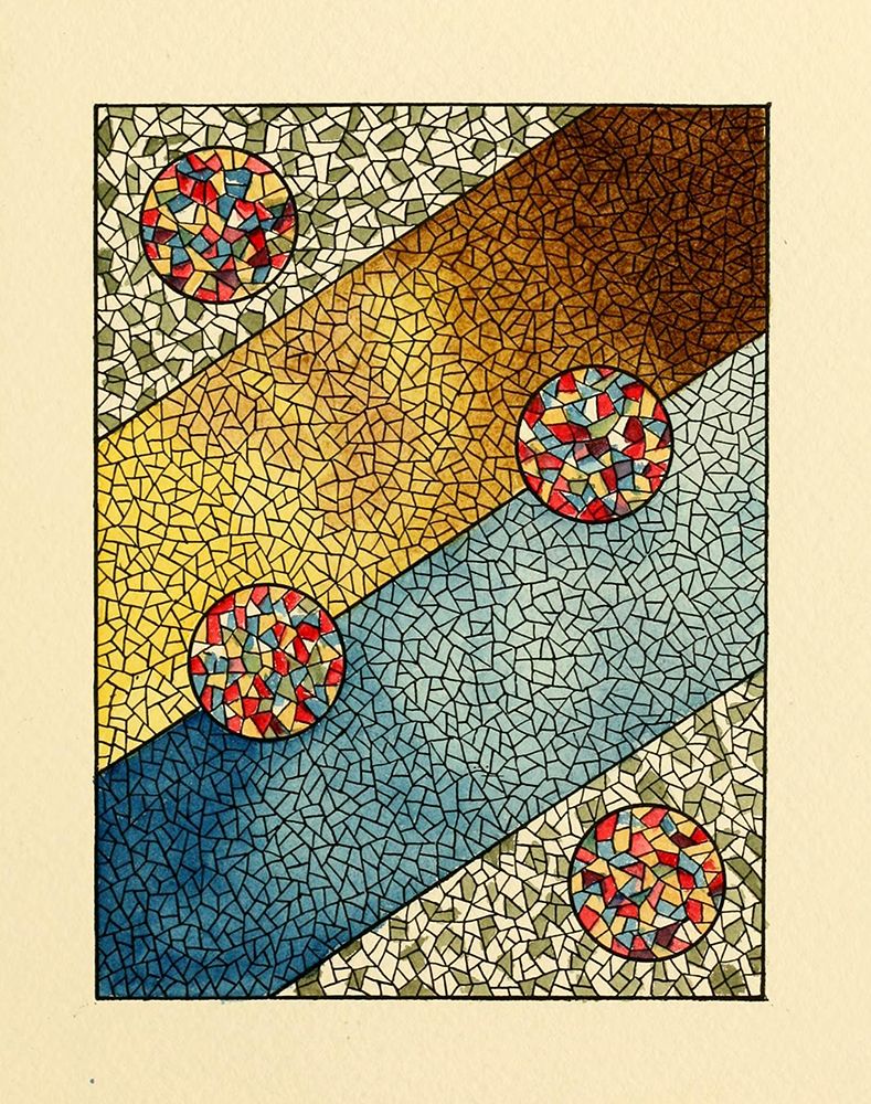 Art Nouveau Stained Glass Designs art print by Belcher Mosaic Glass 1886 - 5 design by BMG Co for $57.95 CAD