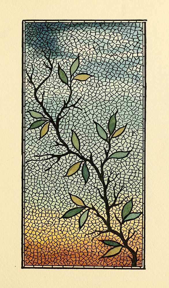 Art Nouveau Stained Glass Designs art print by Belcher Mosaic Glass 1886 - 10 design by BMG Co for $57.95 CAD