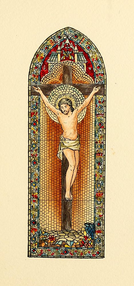 Art Nouveau Stained Glass Designs art print by Belcher Mosaic Glass 1886 - 19 design by BMG Co for $57.95 CAD