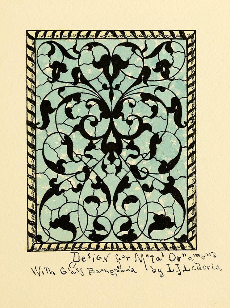 Art Nouveau Stained Glass Designs art print by Belcher Mosaic Glass 1886 - 37 design by LJ Lederie for $57.95 CAD