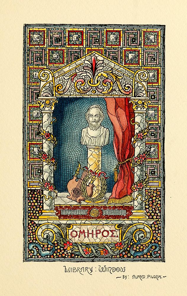 Art Nouveau Stained Glass Designs art print by Belcher Mosaic Glass 1886 - 50 design by Alfred Pilgrim for $57.95 CAD