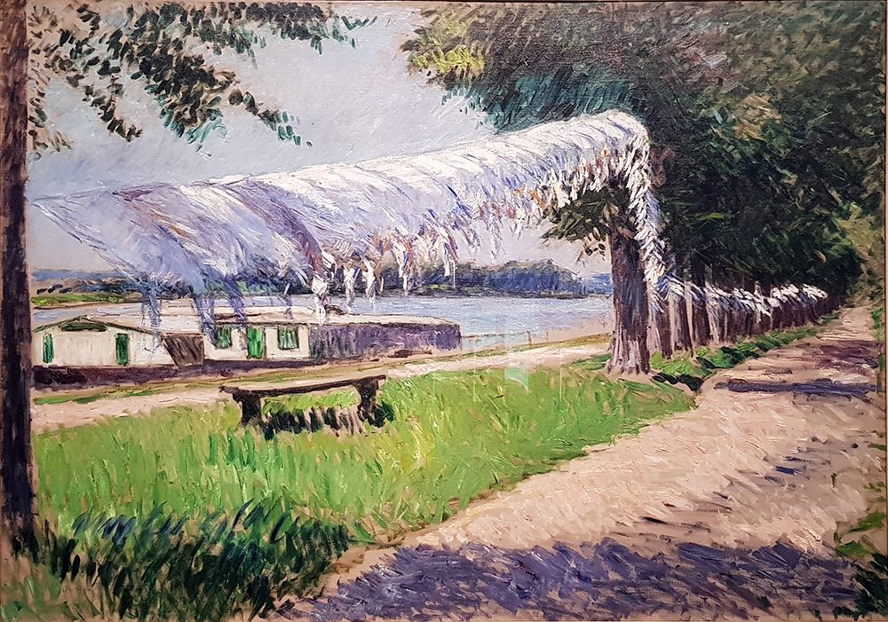 Caillebotte, Gustave art print by Drying Laundry on the Banks of the Seine 1892 for $57.95 CAD