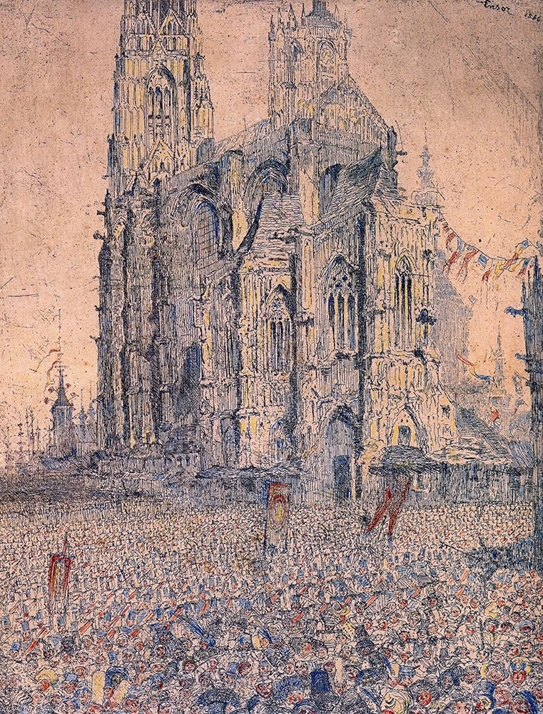 Ensor, James art print by The Cathedral 1886 for $57.95 CAD