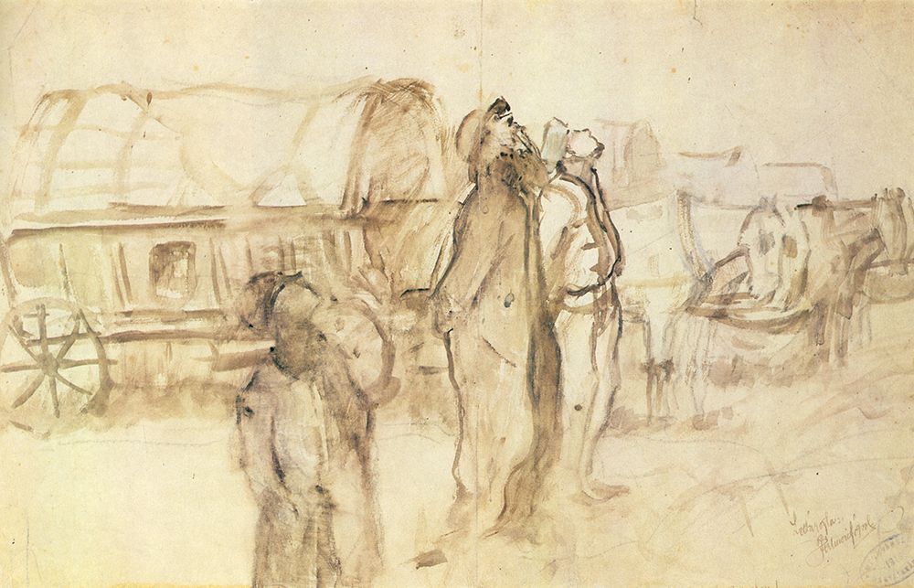 Aeroplane Watchers art print by Laszlo Mednyanszky for $57.95 CAD