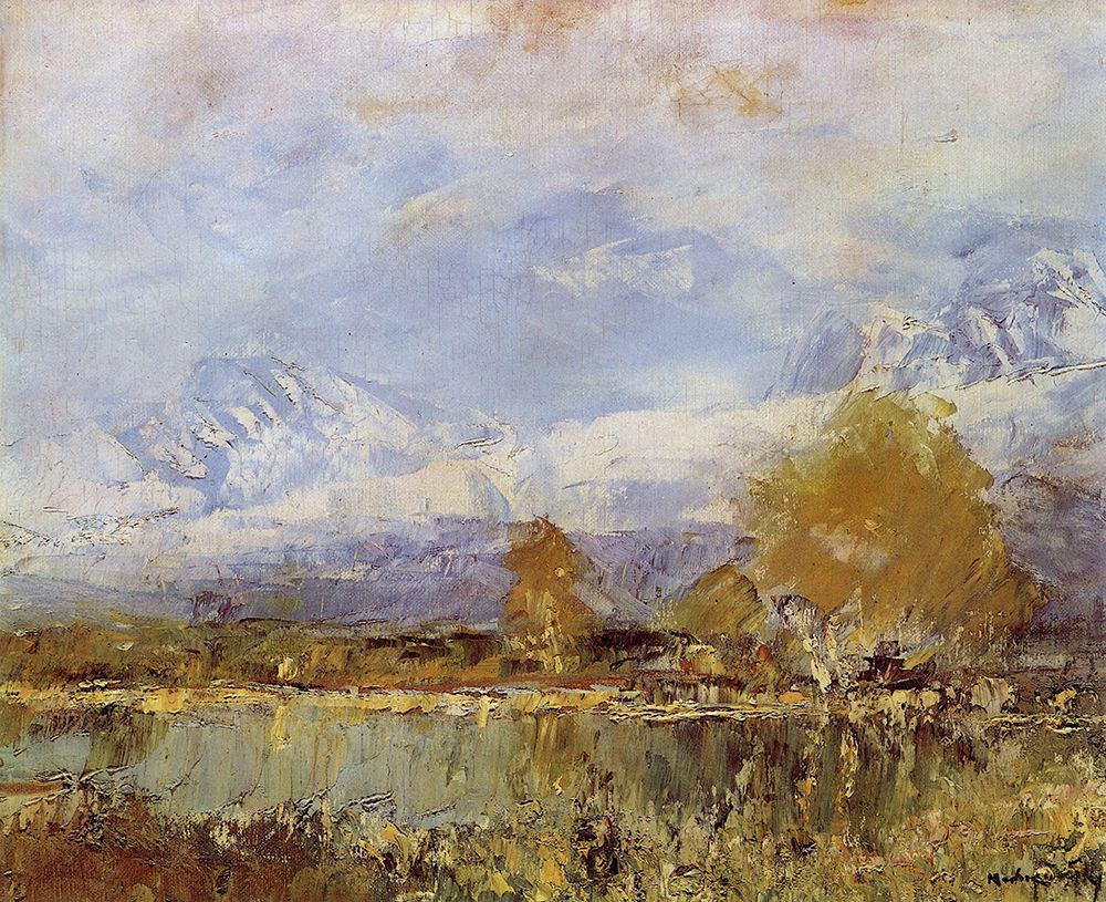 Mountain Lake ca 1895 art print by Laszlo Mednyanszky for $57.95 CAD