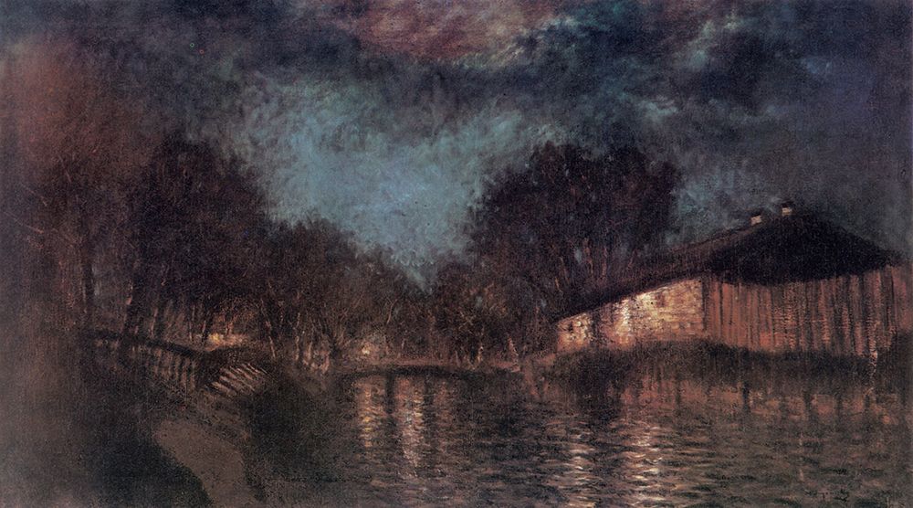 Mednyanszky, Laszlo art print by Willow Grove by the RiverWinter forest 1905 for $57.95 CAD