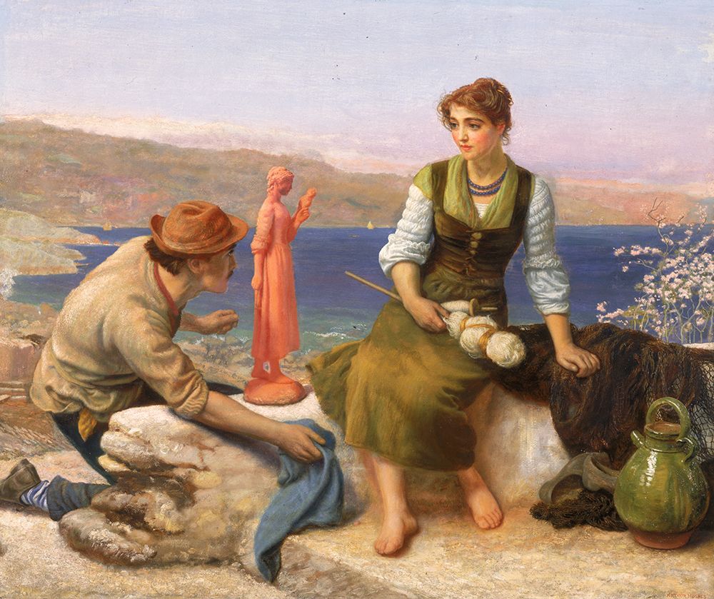 Hughes, Arthur art print by The Potters Courtship 1886 for $57.95 CAD