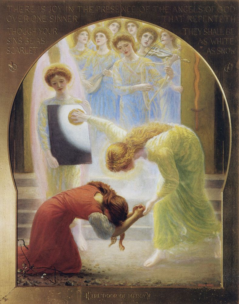 Hughes, Arthur art print by The Door of Mercy ca 1892 for $57.95 CAD