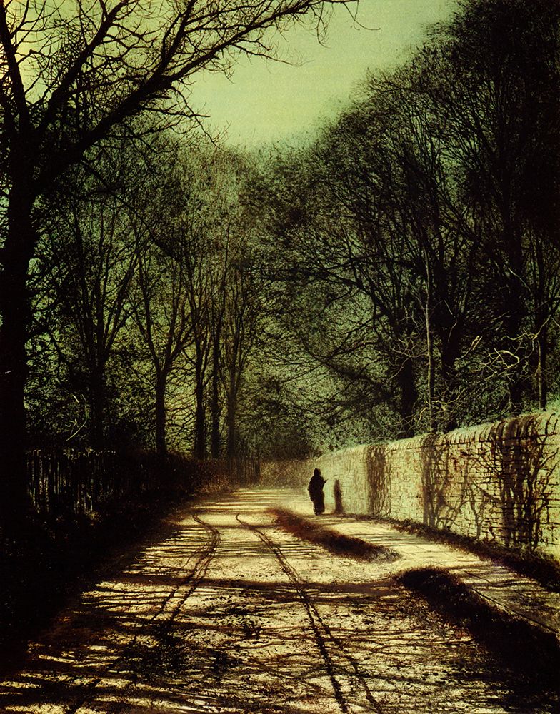 Grimshaw, John Atkinson art print by Leeds 1872 Tree Shadows on the Park Wall for $57.95 CAD