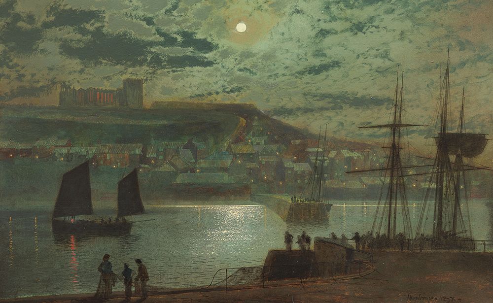 Grimshaw, John Atkinson art print by Whitby Harbor for $57.95 CAD