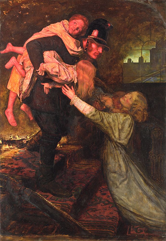 Millais, John Everett art print by The Rescue 1855 for $57.95 CAD