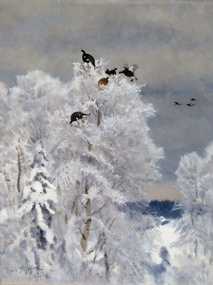 Liljefors, Bruno art print by Black Grouse in a Treetop 1923 for $57.95 CAD