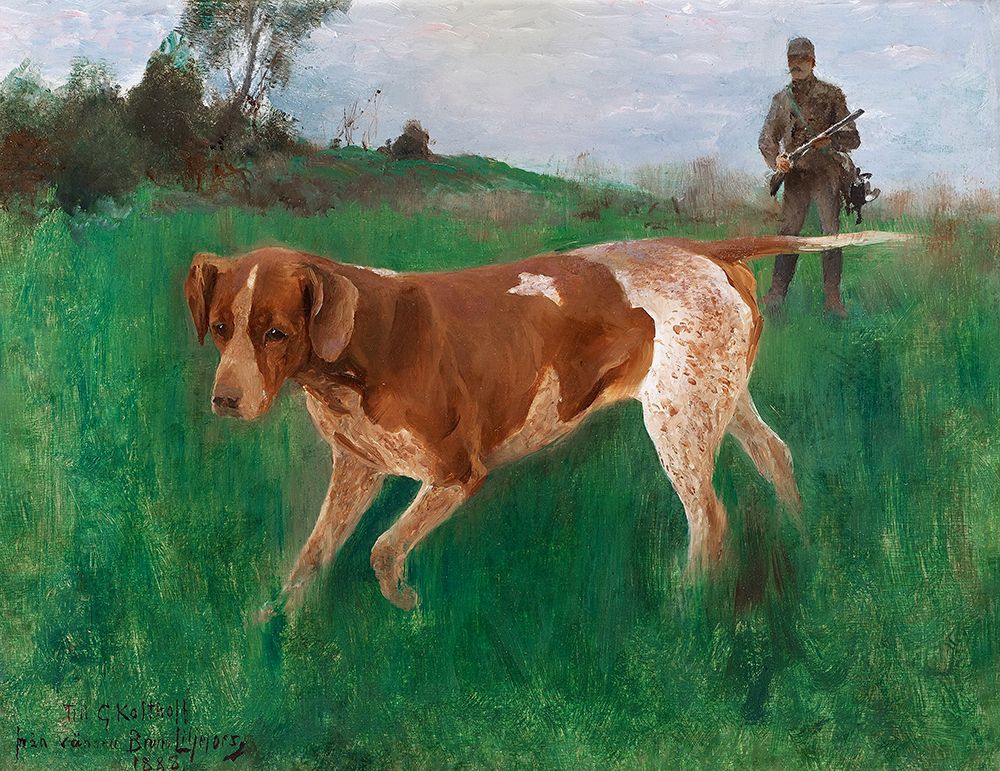 Liljefors, Bruno art print by Gustaf Kolthoff Hunting 1888 for $57.95 CAD