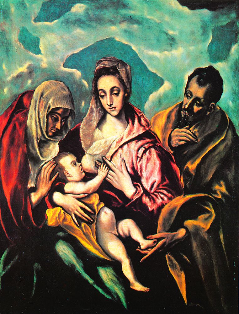 El Greco art print by The Holy Family and St Anne ca 1580 for $57.95 CAD