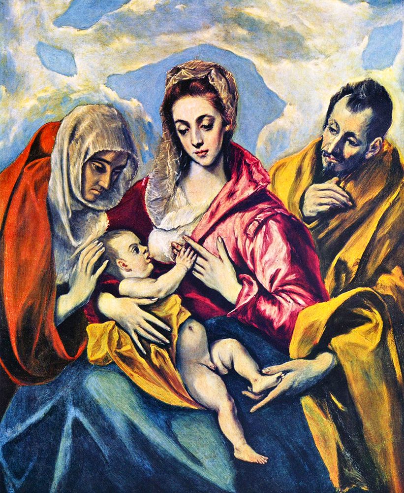 El Greco art print by The Holy Family and St Anne ca 1590 for $57.95 CAD