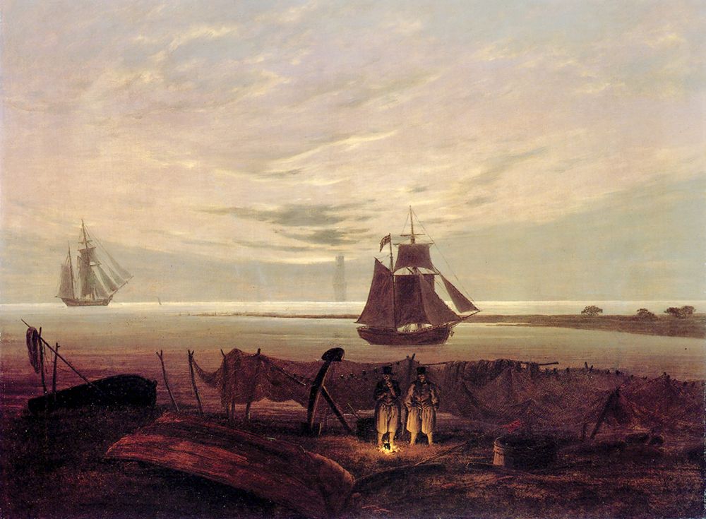 Friedrich, Caspar David art print by Evening on the Baltic Sea ca 1831 for $57.95 CAD
