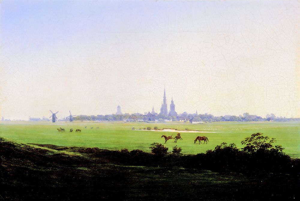 Friedrich, Caspar David art print by Meadows near Greifswald 1820 for $57.95 CAD
