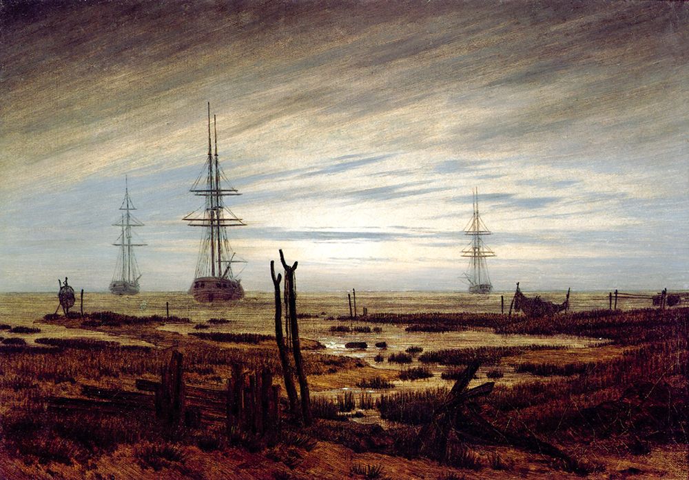 Friedrich, Caspar David art print by Ships at Anchor 1815 for $57.95 CAD