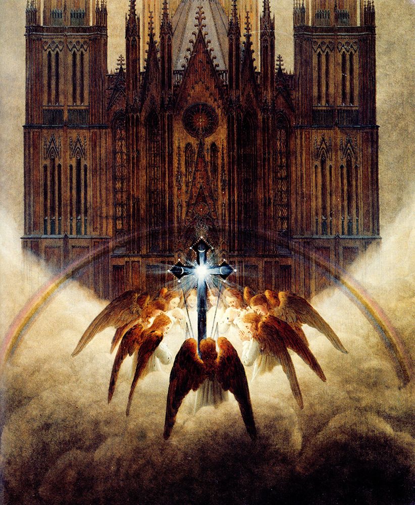 Friedrich, Caspar David art print by The Cathedral detail ca 1818 for $57.95 CAD