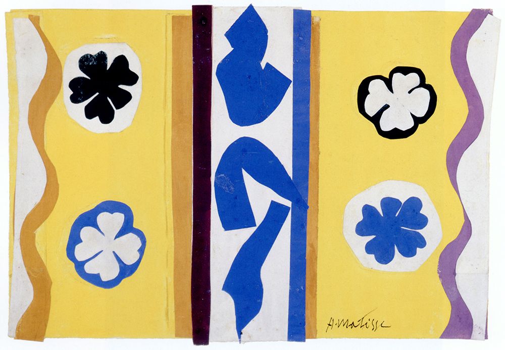 Matisse, Henri art print by Four Rosettes with Blue Motifs 1949 for $57.95 CAD