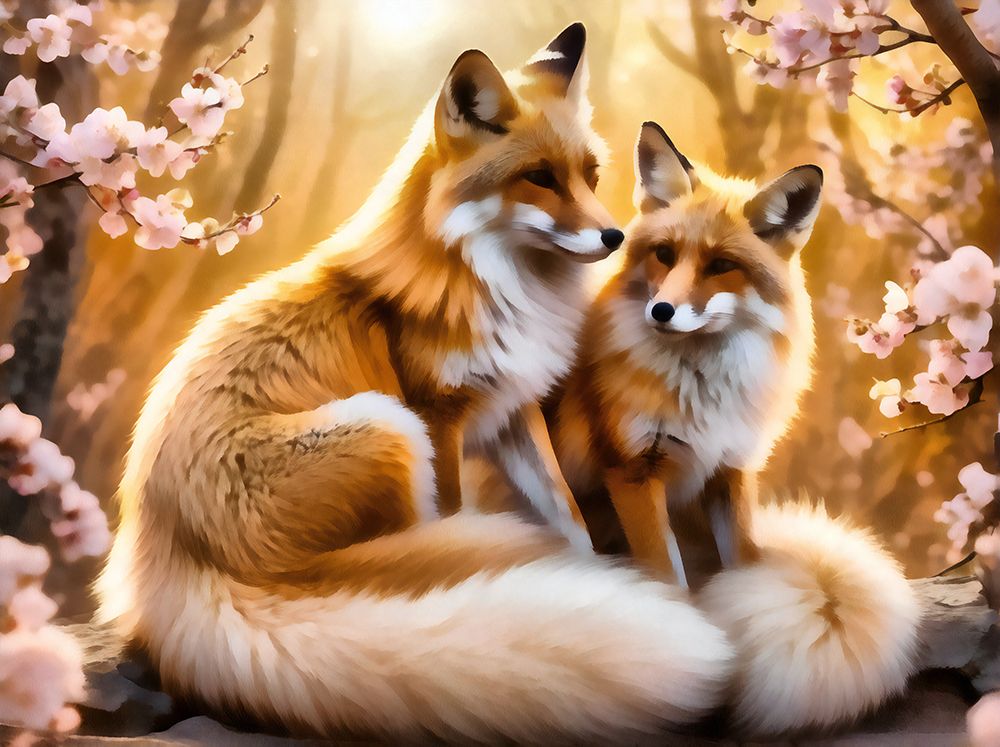 A Couple of Foxes art print by Vanessa Knight for $57.95 CAD