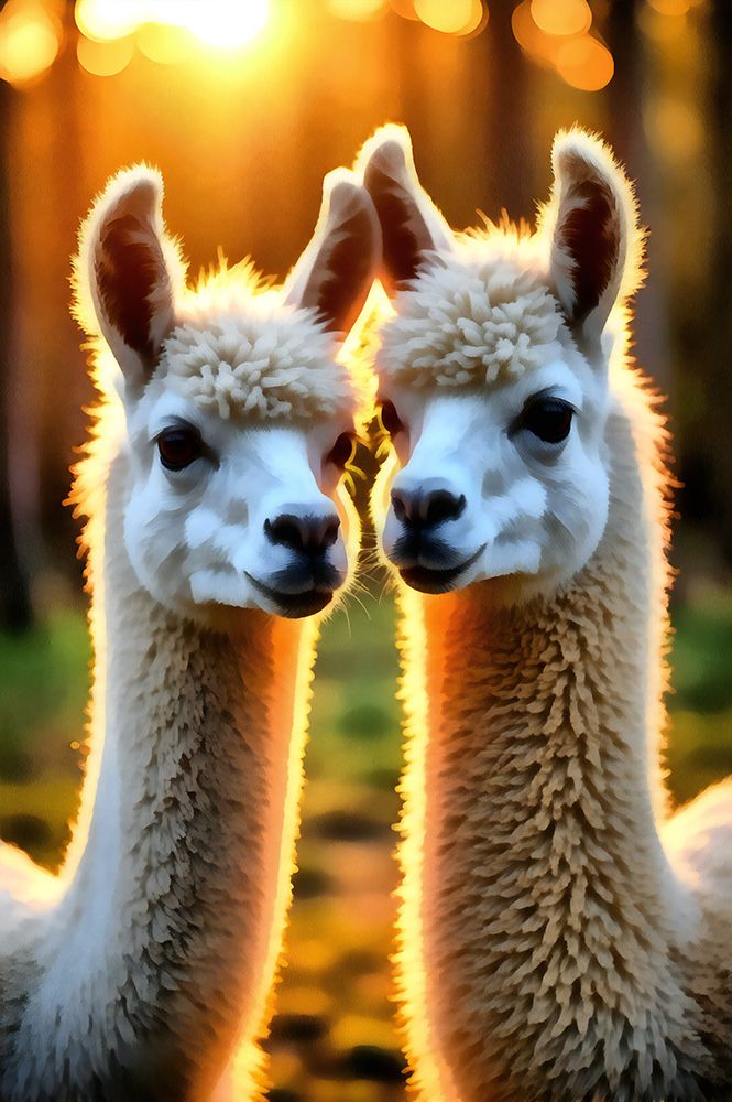 Alpaca Twins I art print by Vanessa Knight for $57.95 CAD