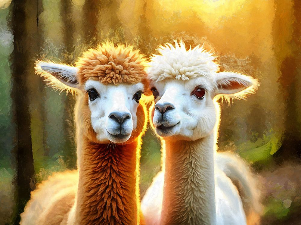 Alpaca Twins II art print by Vanessa Knight for $57.95 CAD