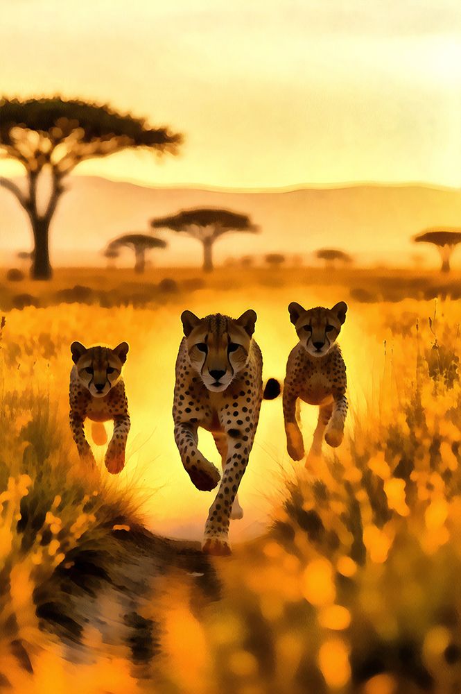 Cheetah Race art print by Vanessa Knight for $57.95 CAD