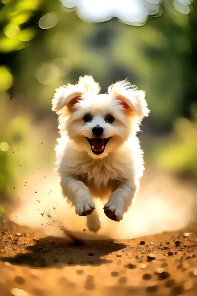 Cute Puppy in Flight art print by Vanessa Knight for $57.95 CAD