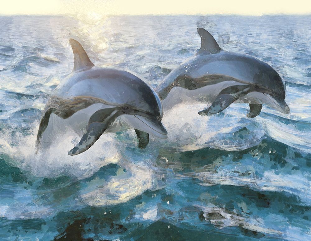 Dolphin Abstraction art print by Vanessa Knight for $57.95 CAD
